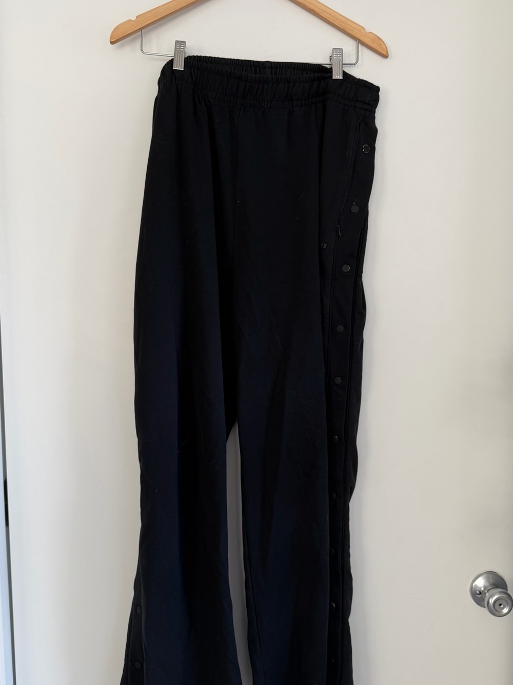 NikeSKIMS Black Snap Side Wide Leg Track Pants